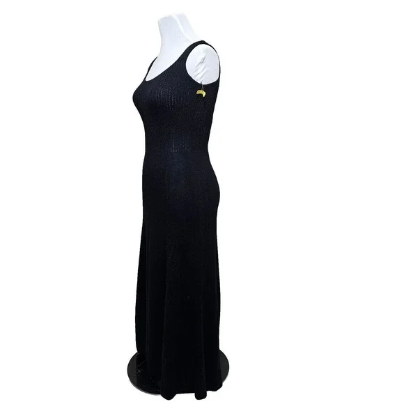 Vintage 70s St. John Knits BlackMaxi Dress Santana Knit Classic Evening Gown Vintage 70s St. John Knits BlackMaxi Dress Santana Knit Classic Evening Gown
